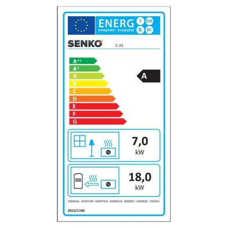 Senko C 25 ενεργειακή σόμπα ξύλου καλοριφέρ με φούρνο 8