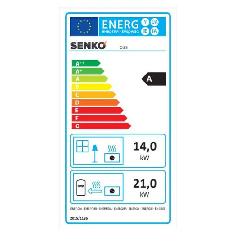 Senko C 35 ενεργειακή σόμπα ξύλου καλοριφέρ με φούρνο 5