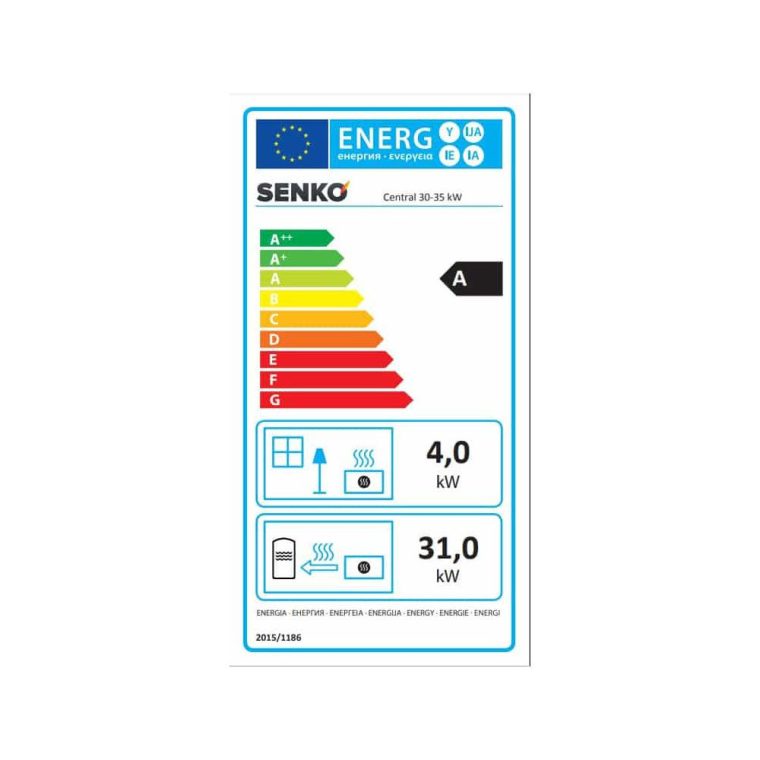 Senko Central 30 35 kW ενεργειακό τζάκι ξύλου καλοριφέρ 2