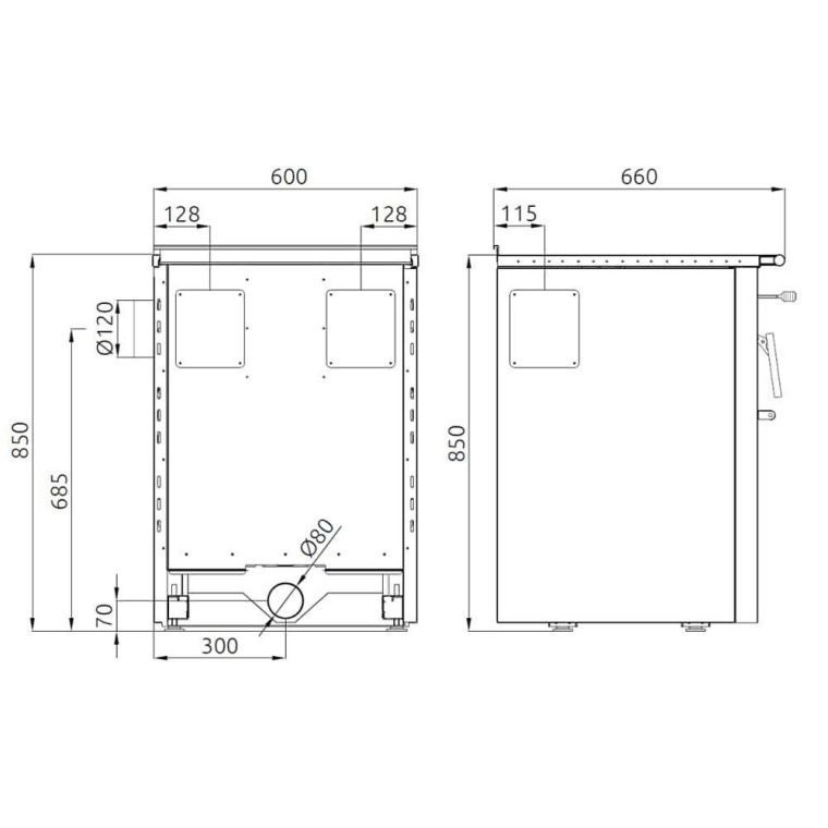 Senko SG 60 ενεργειακή σόμπα ξύλου με φούρνο 4