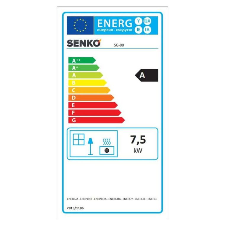 Senko SG 90 ενεργειακή σόμπα ξύλου με φούρνο 4
