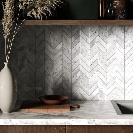 Ivy Space 23x30.5cm Πλακάκι Chevron Calacatta Cremo