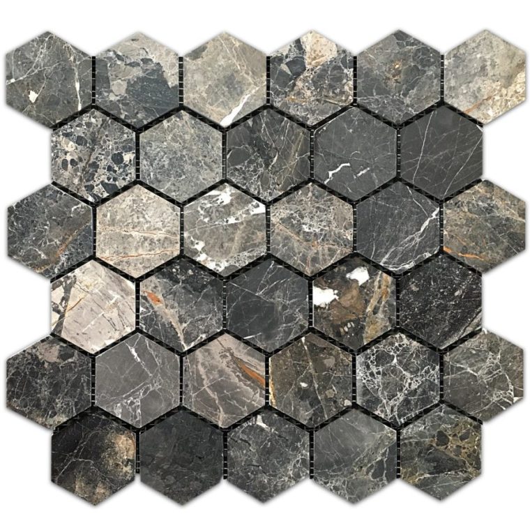 Ivy Space 27.5x28.9cm Πλακάκι Hexagon Black