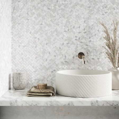 Ivy Space 28.7x28.7cm Πλακάκι Herringbone Calacatta Cremo Mini