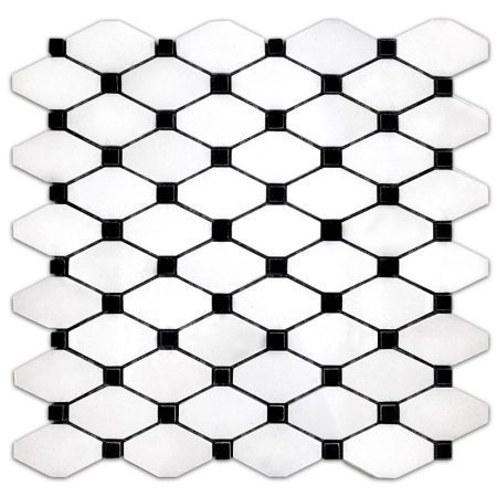 Ivy Space 30.5x30.5cm Πλακάκι Octagon Long Thassos Black