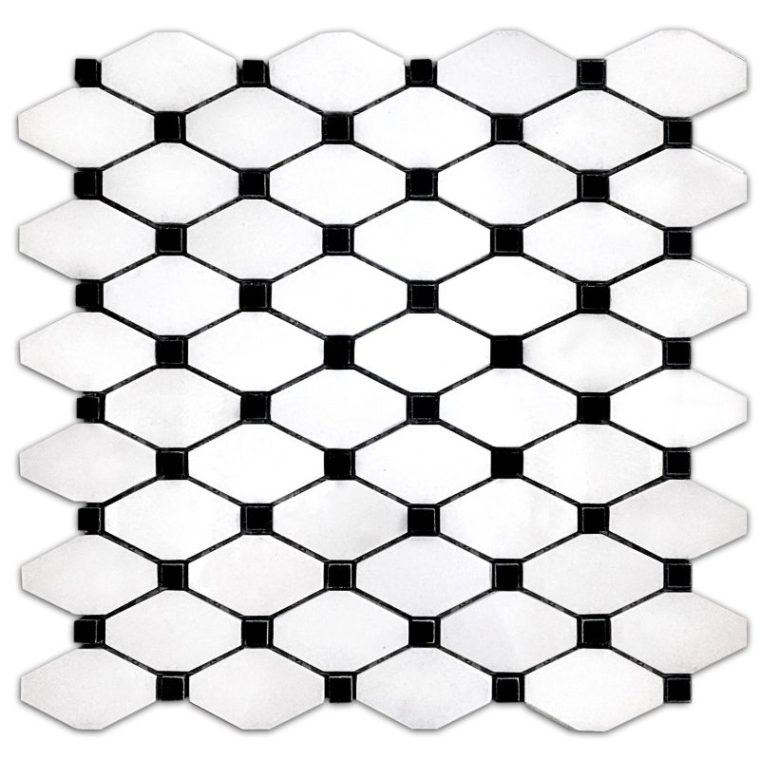 Ivy Space 30.5x30.5cm Πλακάκι Octagon Long Thassos Black