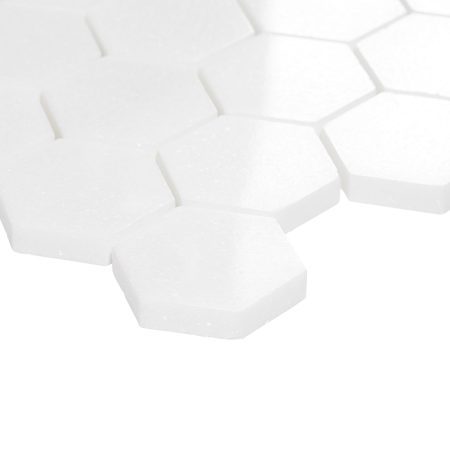 hexagon thassos marble mosaic ivyspace 2