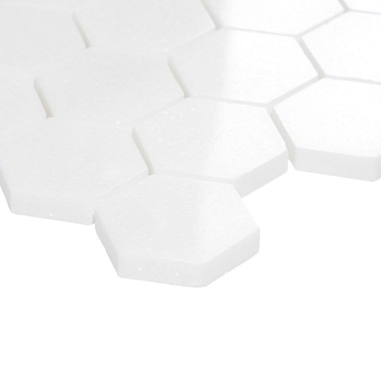 hexagon thassos marble mosaic ivyspace 2