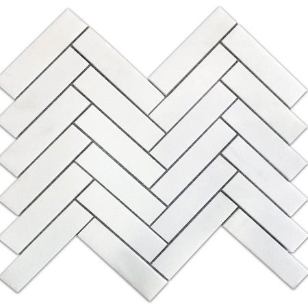 thassos herringbone 2 54x10 16