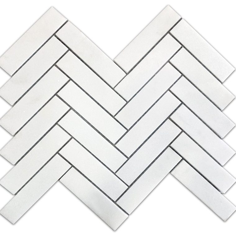 thassos herringbone 2 54x10 16