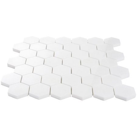 thassos hexagon marble mosaic floor ivyspace