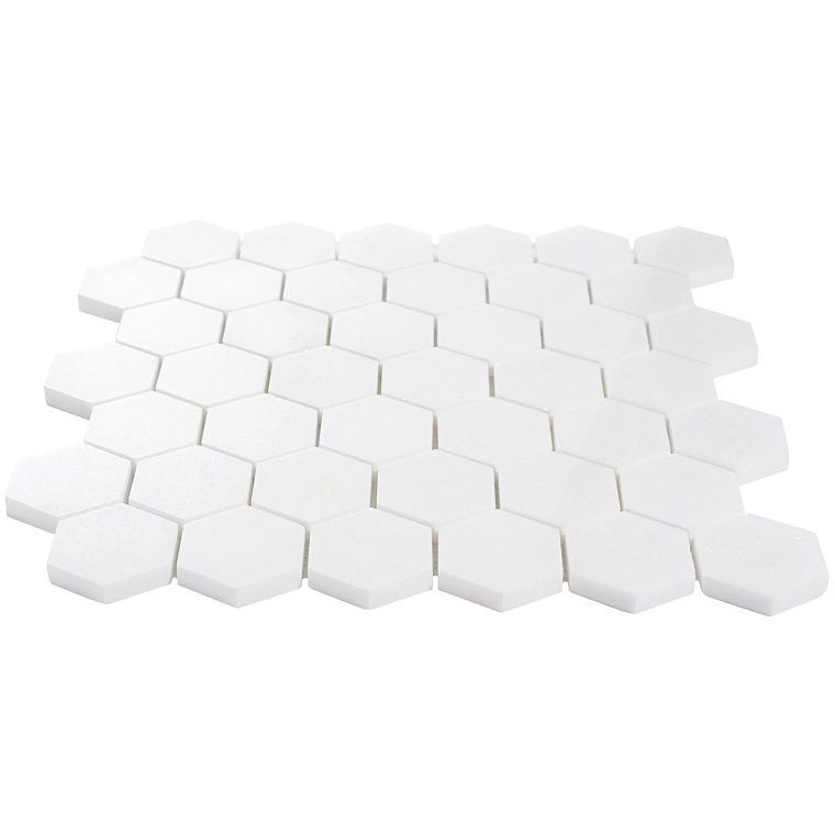 thassos hexagon marble mosaic floor ivyspace