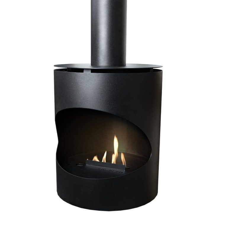 Silo ceiling fireplace