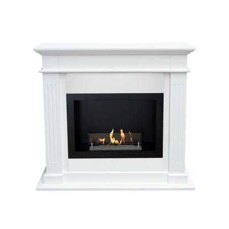 Elda electric or bio ethanol fireplace (Riano, White RAL9010)