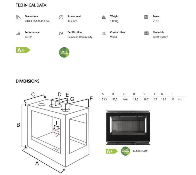 Bellido Cristal 80 Lateral 3L πανοραμικο specs