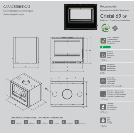 Chama Cristal 69 DF Specs