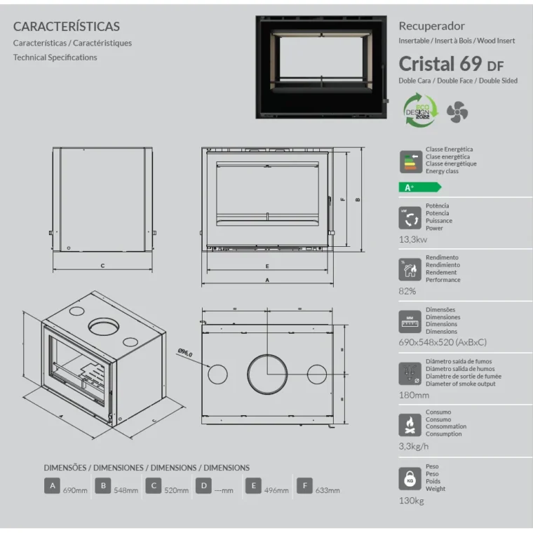 Chama Cristal 69 DF Specs
